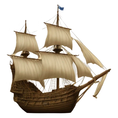 XVII century ship sticker