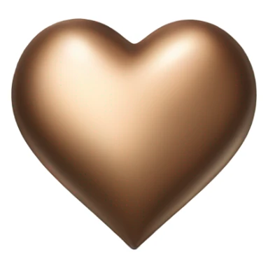 A plain bronze heart sticker