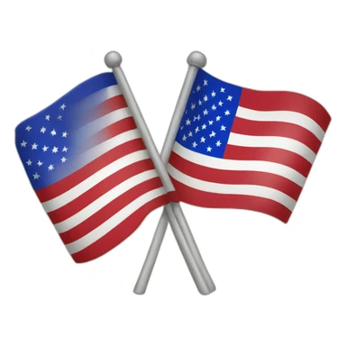 french and american flag combined sticker