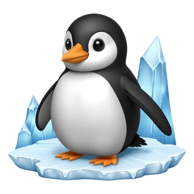 penguin on the iceberg sticker
