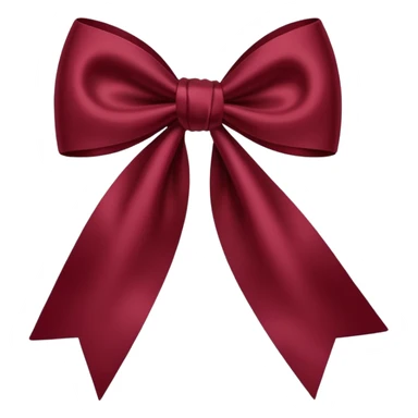Deep maroon red bow sticker