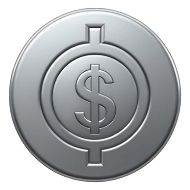 grey round dollar $ sign emoji sticker
