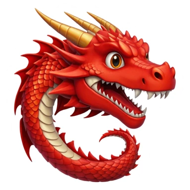 Red dragon smile sticker