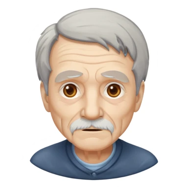 sitting weak old man  sticker