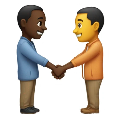 Two friends are holding hands together  sticker