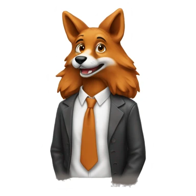 renard étudiant sticker