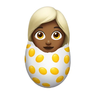 girl dressed up as eggs sticker