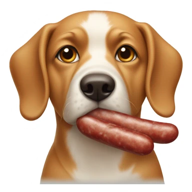 Dog with saucisse sticker