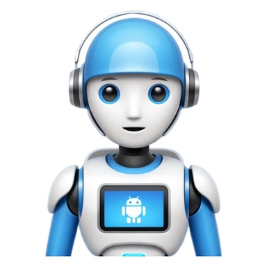 I want an AI chat bot image which represents as chat bot agent. sticker