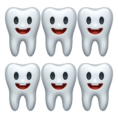 Teeth with clip sticker