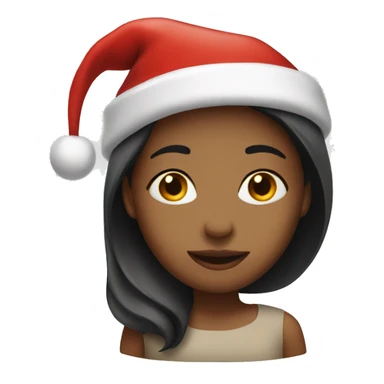 christian girl in santa hat sticker