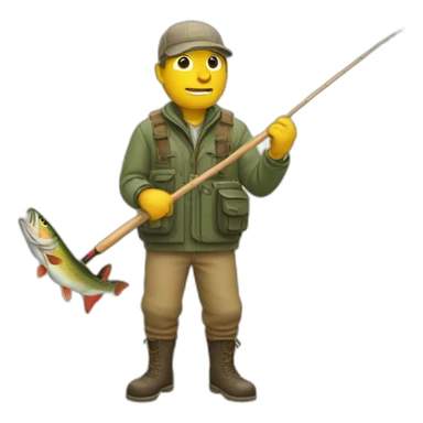 trout fisherman sticker