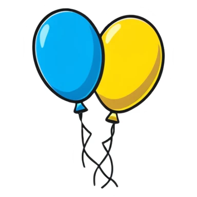 celebration poster with balloons sticker
