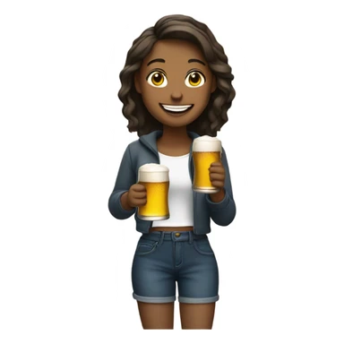 The girl with the beer sticker