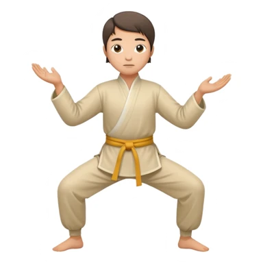 pratiquant de qi gong en position de l'arc sticker