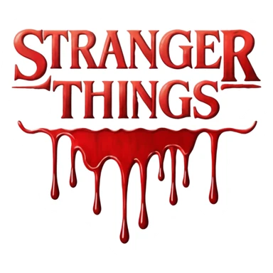 Stranger things logo sticker
