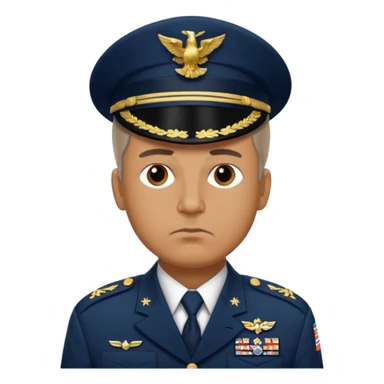 An American general in full uniform sticker