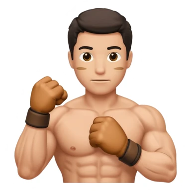 Emoji making Ross from friends fighting hand sticker