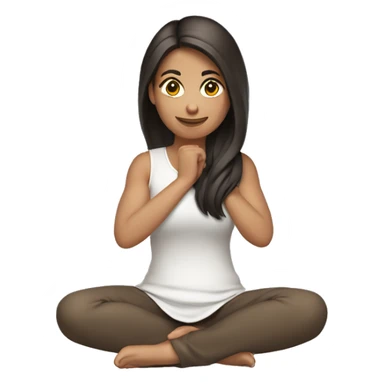 brunette women kneeling  sticker