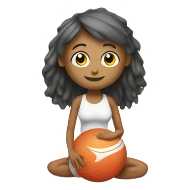 yoga mat and ball no backgorund sticker