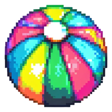 neon beach ball sticker