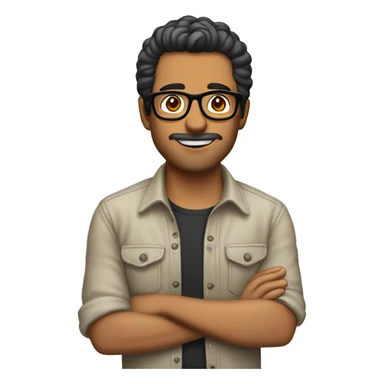 chico e 20 años, latino, sin barba y con lentes sticker