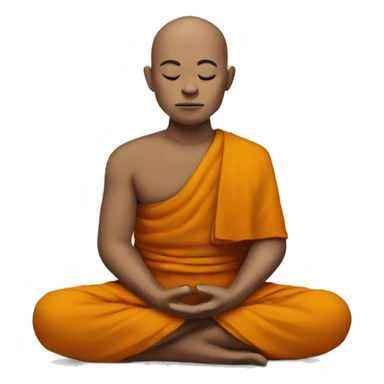 Meditating monk sticker