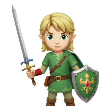 nintendo Link with his sword sticker