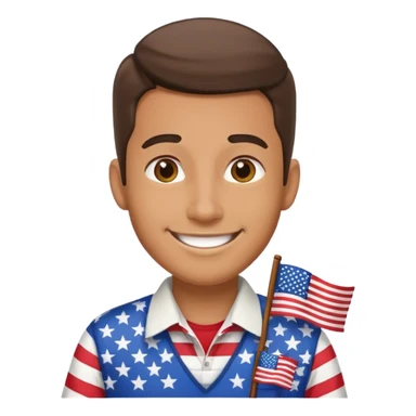 male tour guide in USA sticker