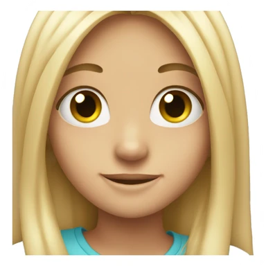 smiling girls with long hair sticker