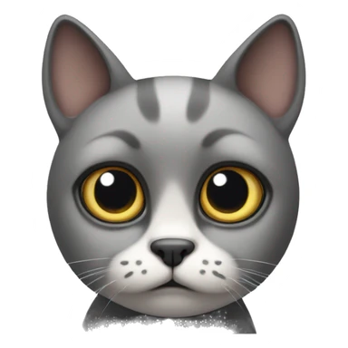 Sad cat with big eyes  sticker