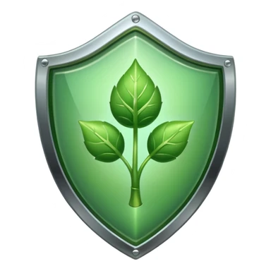 Shield with sprout icon sticker