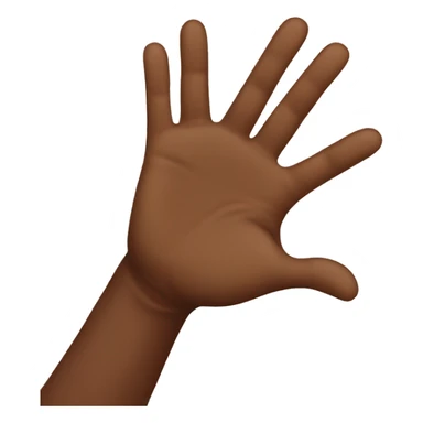 Brown hand heart sticker