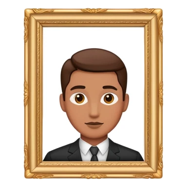 A man's portrait in an elegant picture frame sticker