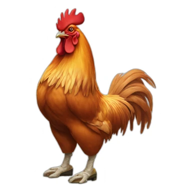 rooster wearing shoes on its feet sticker