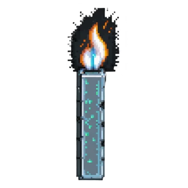 Silver bar with magical etymological match glowing sticker