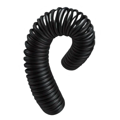 Black Slinky toy looping lines spring sticker