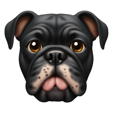 Black  bulldog with brown spots sticker