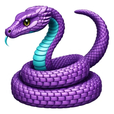 glitter purple and cian cobra sticker