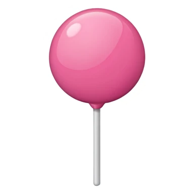 a spherical monochromatic pink lollipop sticker