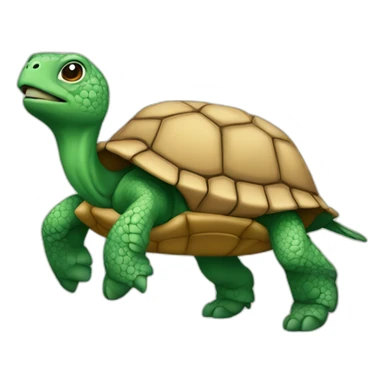 Tortue sur cheval sticker
