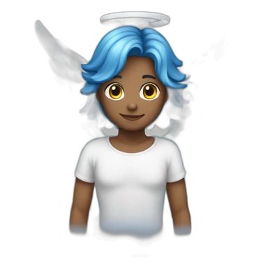 angel con Alas azules extendidas sticker