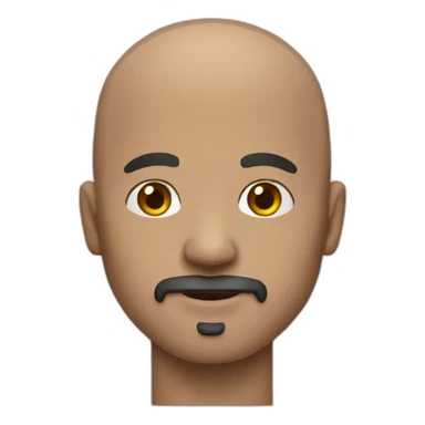 Bald man with goatee sticker