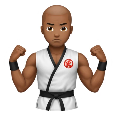 Kung fu Warrior black man  sticker