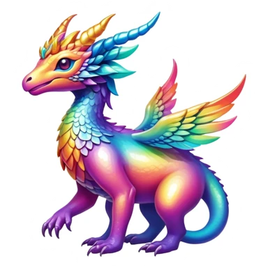 divine complex iridescent gradients aesthetic-scenery-Fakémon-creature sticker