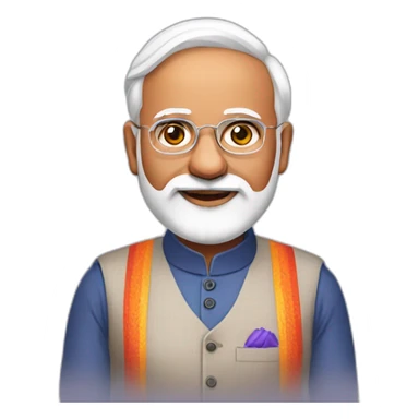 hyper realistic narendra modi lgbt sticker