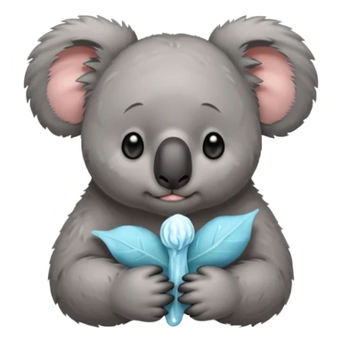 koala with a cold sticker