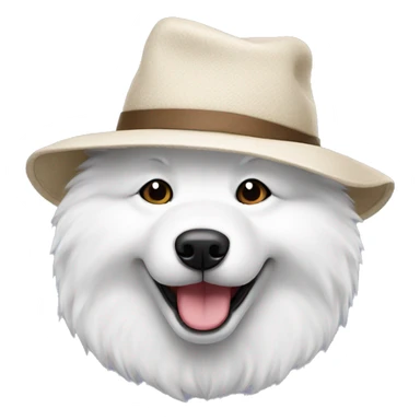 Samoyed with hat sticker