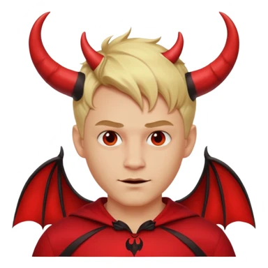 blonde short hair man devil with shirt sticker