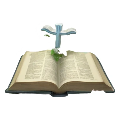 Holy Bible with a magical garden coming from it  sticker